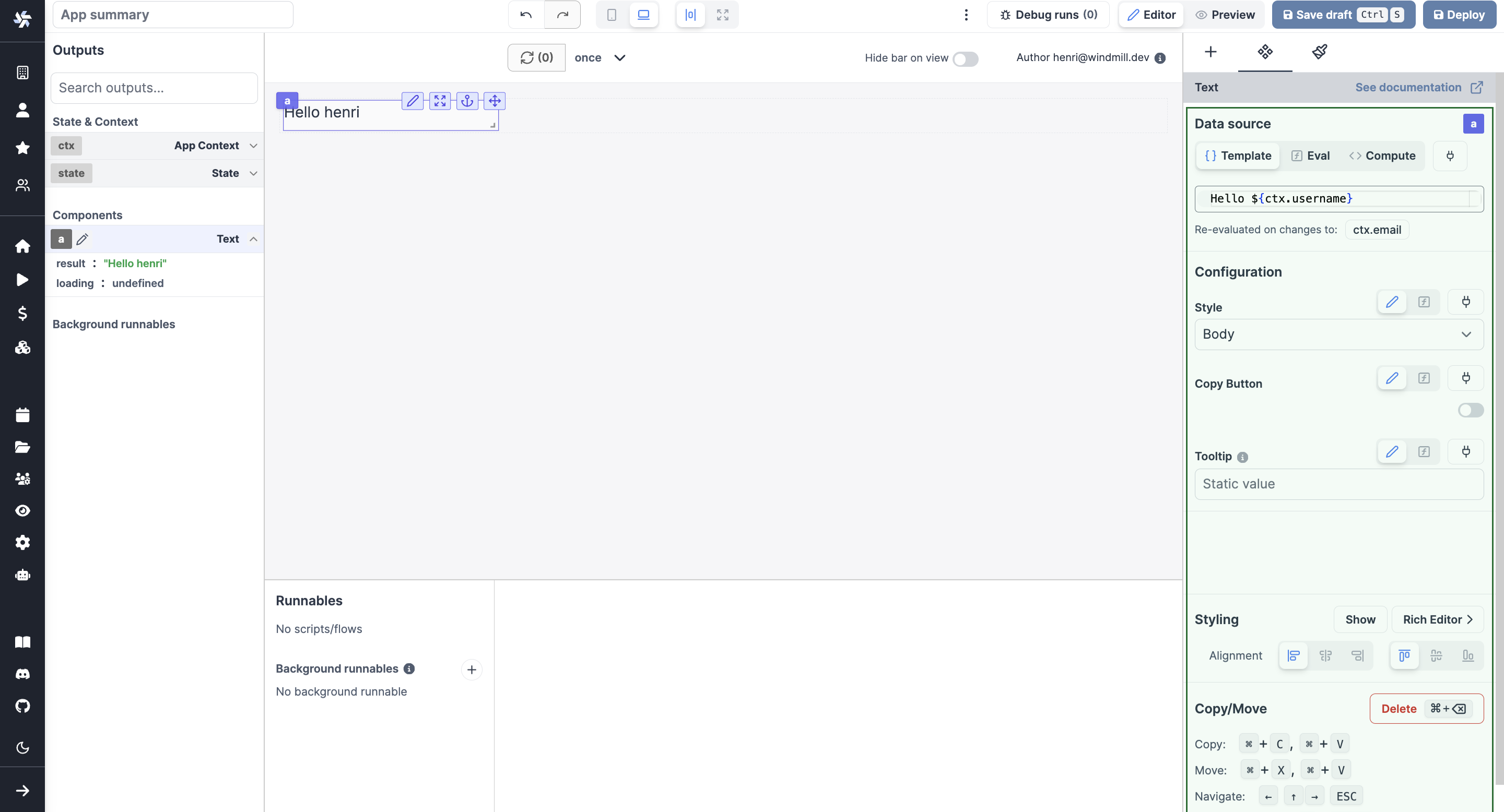 App Components Configuration App Components Configuration